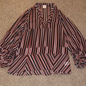NWOT Cabi #5519 The Ultimate Blouse Sheer Striped